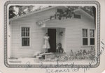 Jo holding Dennis at Mt. Carmel 1949